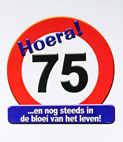 Huldeschild - 75 jaar