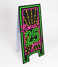 Neon Warning Sign 25 jaar