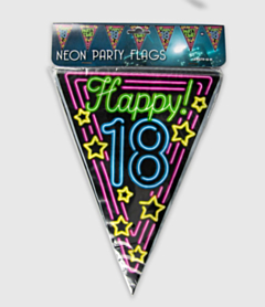 Neon vlaggenlijn - 18 jaar