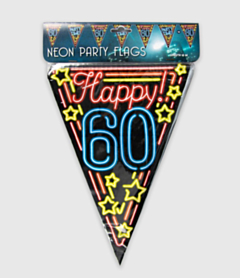 Neon vlaggenlijn - 60 jaar