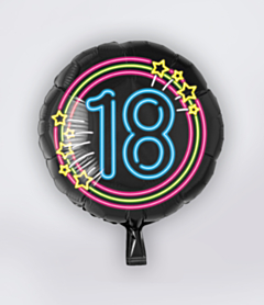 Neon Folieballon 18 jaar