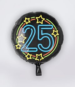 Neon Folieballon 25 jaar