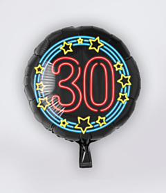 Neon Folieballon 30 jaar