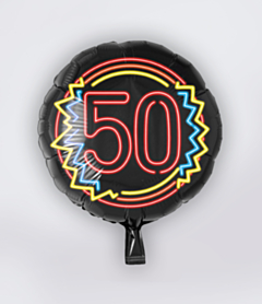 Neon Folieballon 50 jaar