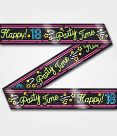 Neon Party tape 18 jaar