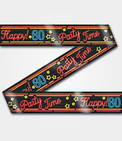 Neon Party tape 60 jaar