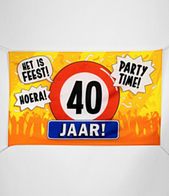 XXL Gevel vlag - 40 jaar