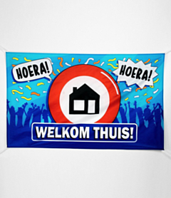 XXL Gevel vlag - welkom thuis