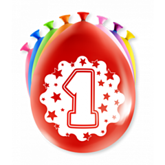 Happy party balloons - 1 year