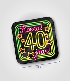 Neon onderzetters - 40 jaar