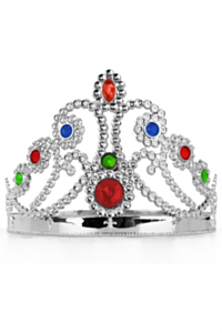 Tiara verstelbaar zilver