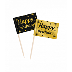Classy party cocktail picks - Happy birthday