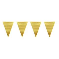 Vlaggenlijn metallic mat goud 6m