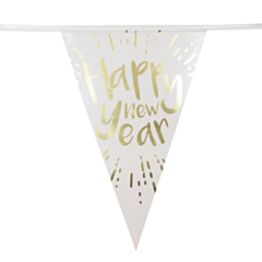 Folievlaggenlijn "Happy New Year"(4m)