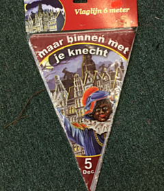 Zwarte piet vlaggenlijn