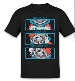 T-shirt Roll It Red Blacklight