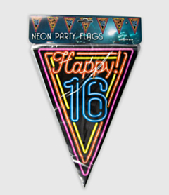 Neon vlaggenlijn - 16 jaar