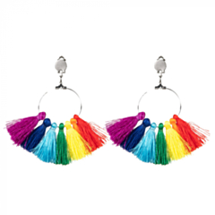 Oorbellen regenboogkwastjes