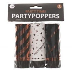 Party poppers Party time 3 stuks