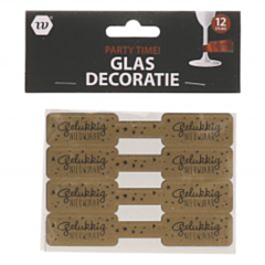 Glas Decoratie Gelukkig Nieuwjaar