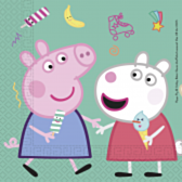 Peppa Pig servetten groen