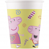 Peppa Pig kartonnen bekers geel
