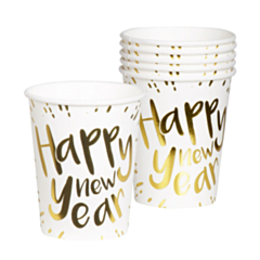 Set 6 bekertjes "Happy New Year" (25cl)