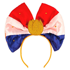 Tiara R/W/B met gouden tulp